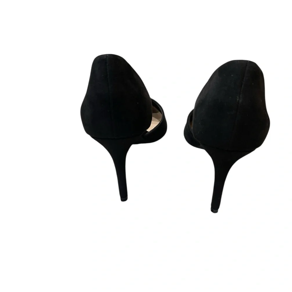 JustFab Black Suede d’Orsay Pointed Toe Heels - Picture 4 of 5